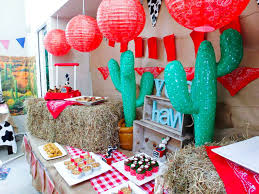 Cowboy hats, bandanas, favor mustaches, and faux leather chaps are all here, priced to agree with a ranch cowboy's budget. Kara S Party Ideas Yee Haw Cowboy Birthday Party Planning Ideas Decor Cake