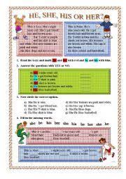 Over 350 practice handwriting worksheets to download: English Worksheet He She His Or Her English Worksheets For Kindergarten Worksheets Grammar Worksheets