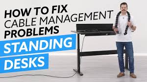 Cable and wire management features keep your desk organized. How To Fix Cable Management Problems For Standing Desks Youtube