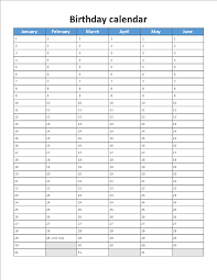 Birthday Calendar Portrait Download This Free Printable Birthday Calendar Template If You Like To Keep Track Of Birthday Calendar Templates Calendar Template