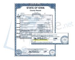 Linn County State Of Iowa Birth Certificate Signed By The County Registrar Of Vital Records Vital Records Birth Certificate Linn