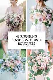 Instead of a bouquet use flowers that can easily be placed into a vase afterwards. 49 Stunning Pastel Wedding Bouquets Weddingomania