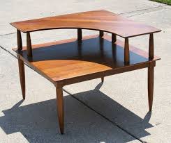 Willett Mid Century Modern Cherry Square Corner Table Antique Helper Table Corner Table Cherry Coffee Table