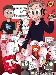 Pewdiepie Vs T Series War By U Sojew76 Pewdiepie Fan Art Pewdiepie Pewdiepie Meme