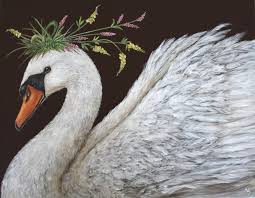 Swan By Vicki Sawyers Animal Paintings Animal Art Whimsical Art