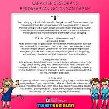 Itulah 9 fakta karakter dan sifat golongan darah o. Facebook