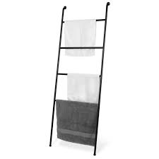 Shop for towel hook rack online at target. Wall Leaning Ladder Towel Rack Black Metal Mygift