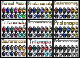 Among Us Colorblind Comparison Amongus