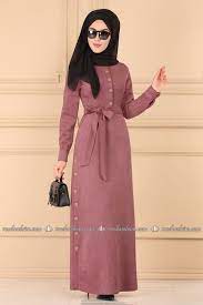Modaselvim Elbise Dugmeli Suet Tesettur Elbise 5242ay342 Gul Kurusu Elbise Elbise Modelleri Moda Stilleri