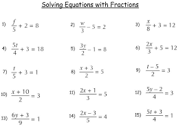 Linear Equations With Fractions Math Tutorvista Com Fractions Worksheets Solving Equations Algebra Worksheets