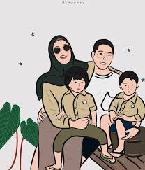 Latar belakang ini akan memberikan kesan bahwa kita sedang kepalamu selalu berada di atas langit? Ilustrasi Keluarga Family Illustration Ilustrasi Lucu Ilustrasi Gambar