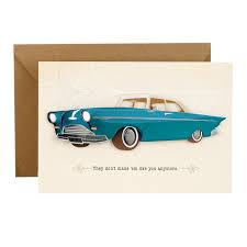 Line the tops of the side pieces with glue and gently press and hold the top segments in place. Hallmark Signature Father S Day Card Vintage Classic Car Don T Make Em Like You Anymore Amazon In Office Products