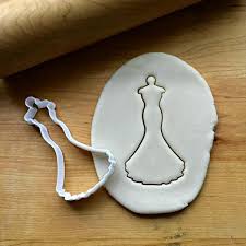 Wedding Dress On Hanger Cookie Cutter Dishwasher Safe Sweet Prints Inc Wedding Dress Cookie Cutter Wedding Dress Cookies High Neck Wedding Dress
