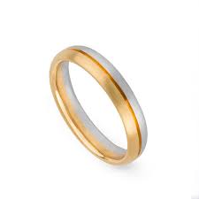 Ahorra con nuestra opción de envío gratis. Anillo Boda Oro Bicolor Mate 19k Oro Blanco Y Amarillo Jorge Juan Joyeros