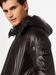Padded Jacket Brave Soul Jared Black Brave Soul Jared High Shine Hooded  Puffer Jacket Brave Soul