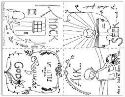 Carlitos tells about the time he learned that the best way to make friends is to be a friend! Ask Seek Knock Coloring Pages From Matthew 7 7 8 Ministry To Children