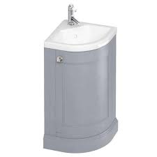 For that, we give you a free standing linen cabinet. Burlington Grey Corner Vanity Unit Sanctuary Bathrooms