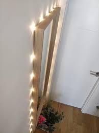 Making A Lighted Mirror With Ikea Nissedal Ikea Hackers Diy Mirror With Lights Mirror With Lights Ikea Nissedal