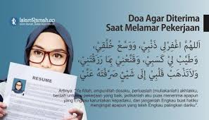 Tidak ada kesuksesan tanpa kerja keras. Doa Agar Diterima Saat Melamar Pekerjaan