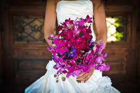 New users enjoy 60% off. Bright Bridal Bouquet With Fuchsia Purple Orchids