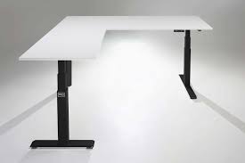 The Mod E Pro Electric L Shaped Standing Desk Multitable In 2020 White Table Top White Frame Standing Desk