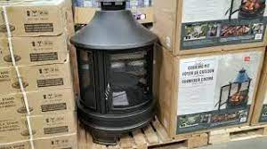 Convertible to natural gas (orifice included) uses standard 9.1 kg (20 lb.) propane tank (not included) Costco Outdoor Wood Burning Fire Pit With Cooking Grill 129 Youtube