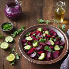 Salada Colorida de Beterraba e Abobrinha