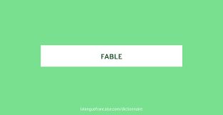 Il peut être précédé d'une préposition : Fable Definition De Fable La Langue Francaise