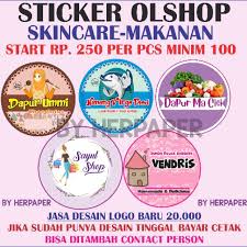 Cetak label makanan bahan stiker percetakan online. Termurah Po Stiker Makanan Logo Produk Label Kue Label Kemasan Logo Skincare Logo Cookies Shopee Indonesia