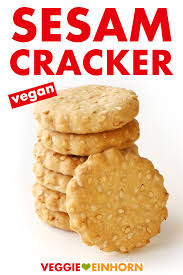 Vegane Sesam Cracker Rezept Vegane Kekse Rezept Rezepte Salzige Snacks