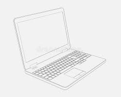 What if you could just draw something and then print it in 3d? Laptop Computer 3d Drawing On White Background Stock Illustration Illustration Of Keyboard Graphic 116886133
