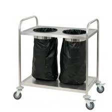 Looking to maximize your kitchen space? Buy Serving Trolley With Trash Can Stainless Steel Online Horecatraders