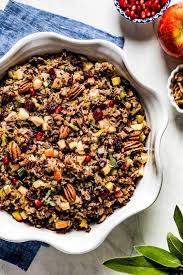 This harvest rice salad is made with our minute® ready to serve brown & wild rice, dried cranberries, pecans, chicken, and a light vinaigrette dressing. Wild Rice Stuffing Recipe For Turkey Gluten Free Foolproof Living