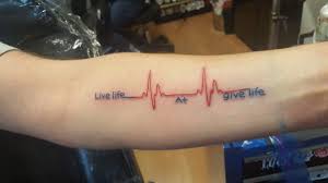 Yes, you can get a tattoo and still donate blood! Live Life Give Life On Twitter Gordon S Tattoo He Is A Blood Platelet Donor On Bone Marrow Register Registered As An Organ Donor He Is A Lifesaver To Many Are You