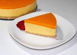 Un peu de gourmandise et de fraîcheur avec ce cheesecake à l'orange. Cheesecake Orange Au Coulis De Mangue Avec Thermomix