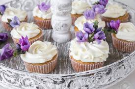 What flowers are edible for tea. Cupcakes With Purple Edible Flowers On Vintage Cake Stand For Tea Party Stock Photo Picture And Royalty Free Image Image 64469495