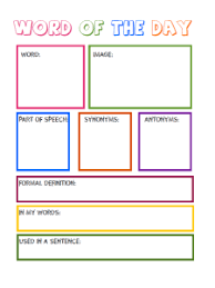 One Way To Teach Vocabulary Teaching Vocabulary Vocabulary Worksheets Vocabulary Graphic Organizer