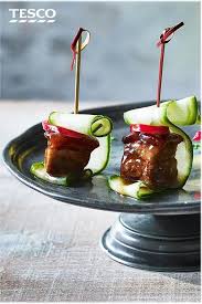 Impress Your Guests At Your Next Drinks Party With This Easy Pork Belly Canape Recipe Inspired By Asian Flavours Stick Canapes Recipes Sticky Pork Pork Belly