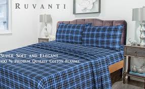 Flannel is typically made of cotton, a highly absorbent natural material that keeps sleepers cool in the hot temperatures and warm in cooler temperatures. Amazon Com Ruvanti 100 Cotton 4 Piece Flannel Sheets Queen Deep Pocket Warm Super Soft Breathable Flannel Bed Sheets Set Queen Include Flat Sheet Fitted Sheet 2 Pillowcases