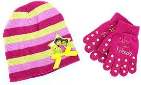 Disney Nickelodeon Mattel Girls Hat And Gloves Set Pink Dora Friends Disney Dora Doraandfriends Girls Toddler Ha Gloves Set Youth Hats Girl With Hat