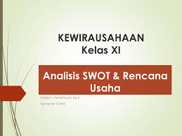 Analisis Swot Rencana Usaha Ppt Download