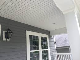 If your home does not have a boxed soffit return, but has soffit plywood nailed to the bottoms of the ceiling joists, you may be able to omit the inner channel. Porch Ceilings Gallery Siding Express