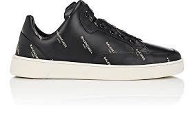 Black And Gold Tennis Shoes Womens Balenciaga New Logo Leather Trainers In 1088 Black Gold Modesens Balenciaga Womens Leather Trainers Balenciaga