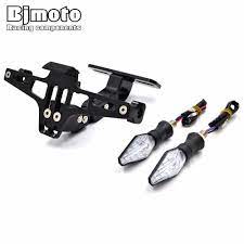 Bjmoto Universal Motorcycle Cnc License Plate Frame Licence Holder Motor Number Plate Holder F Motorcycle License Plate Frame License Plate Frames Number Plate