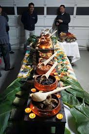The most honored position is at the middle of the table, with the second most important person seated next. Native Filipino Buffet Table Setting Novocom Top