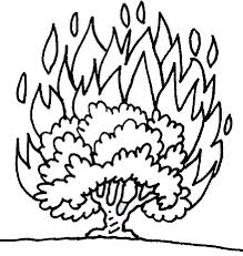 Supercoloring.com is a super fun for all ages: Burning Bush Coloring Page Sunday School Coloring Pages Burning Bush Sunday School Crafts
