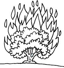 Exodus 3:2 (niv) there the angel of the lord appeared to him in flames of fire from within a bush. Burning Bush Coloring Page Sunday School Coloring Pages Burning Bush Sunday School Crafts