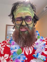 Damaged Don Post Frankenstein Mask in Thunderstorm