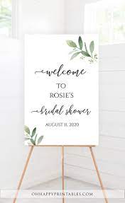 Greenery Bridal Shower Welcome Sign Bridal Shower Welcome Sign Hen Party Welcome Sign