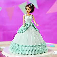 Princess doll cake 2 kg quantity. Barbie Birthday Cake Online For Girls Buy Send Barbie Doll Cakes Igp